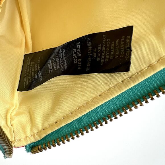 Fossil Key-Per Zip Around Wristlet Raspberry Print Pink/Orange/Turquoise SL4522 - Picture 7 of 9